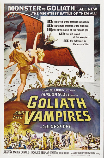 Maciste Vs Vampire 02 Poster Canvas Print Art Painting Decor Reprint wall A0 A1