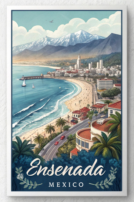 Enchanting Ensenada Mexico Travel Poster - Vibrant Coastal City Art Print Poster Enchanting Ensenada Mexico Travel Poster - Vibrant Coastal City Art Print Poster