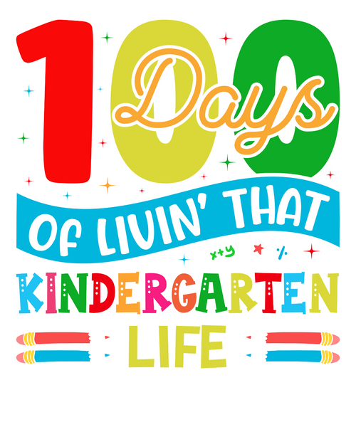 100 Days of Livin That Kindergarten life Poster Canvas Movie Film Print A0 A1 A2