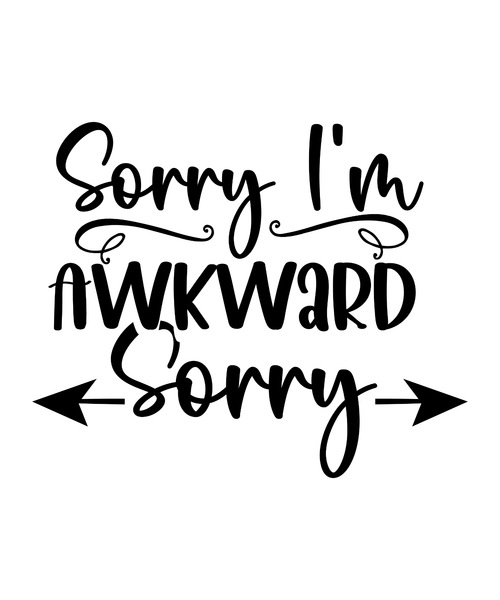 Sorry I'm Awkward Sorry-01 (2) Poster Personalized Canvas Movie Film Print A0 A1