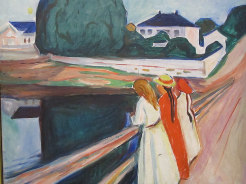 Edvard Munch - The girls on the bridge Poster Canvas Movie Film Print A0 A1 A2 A