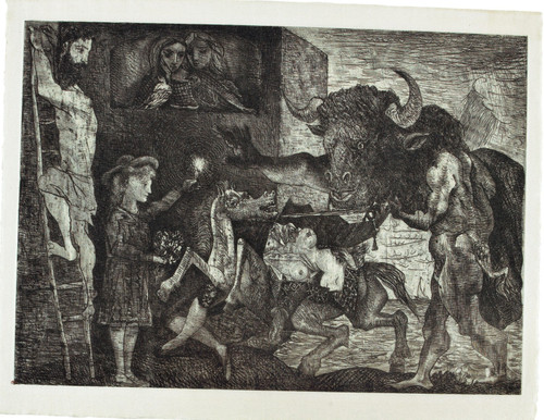 Pablo Picasso - The Minoteuromachy 1935 Poster Canvas Movie Film Print A0 A1 A2
