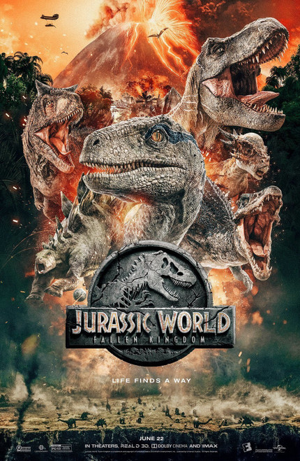 Jurassic World_ Fallen Kingdom (2018)_7 Poster Canvas Movie Film Print A0 A1 A2