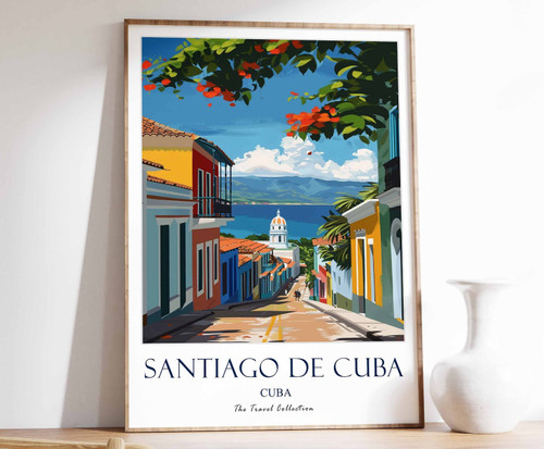 3_Santiago De Cuba Poster, Santiago De Cuba Travel Print, Cuba Travel Art, Tropi