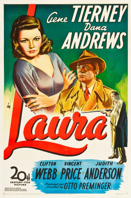Laura (1944)_1 Poster Canvas Movie Film Print A0 A1 A2 A3 A4 A5 A6 Art Wall Deco
