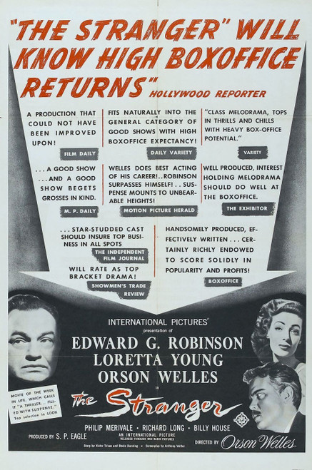 The Stranger (1946)_2 Poster Canvas Movie Film Print A0 A1 A2 A3 A4 A5 A6 Art Wa
