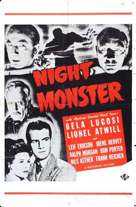 Night Monster 1942 04 Poster Canvas Movie Film Print A0 A1 A2 A3 A4 A5 A6 Art Wa
