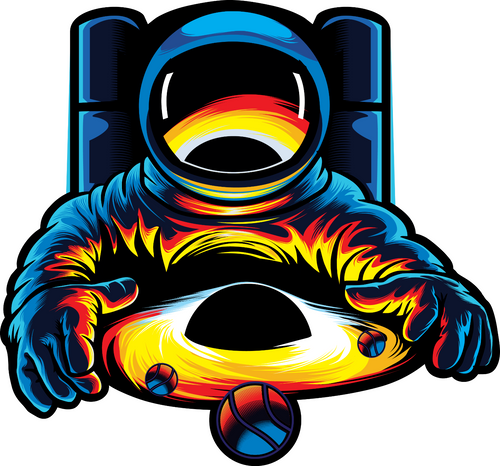 102. Astronaut & Black Hole (2) Fun Gift Poster Canvas Print A0 A1 A2 A3 A4 A5 A