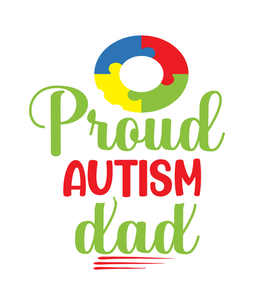 Proud autism dad 2-01 Poster Canvas Movie Film Print A0 A1 A2 A3 A4 A5 A6 Art Wa