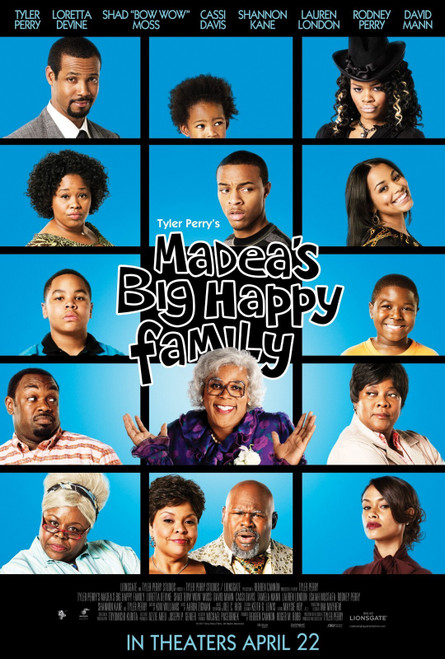 Madea_s Big Happy Family (2011)_5 Poster Canvas Movie Film Print A0 A1 A2 A3 A4
