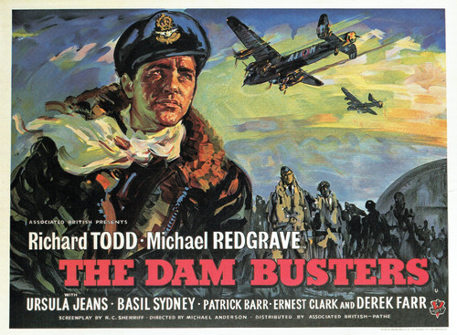 The Dam Busters- British 1954 Poster Canvas Movie Film Print A0 A1 A2 A3 A4 A5 A