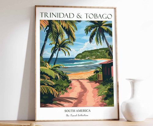 2_Trinidad and Tobago Travel Poster, Trinidad and Tobago Print, South America Tr