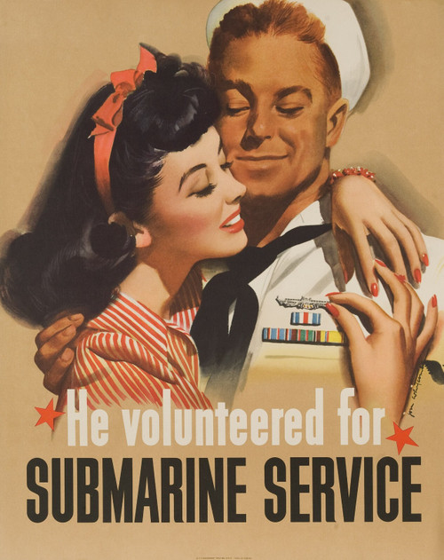 World War Poster submarine-service Poster Canvas Movie Film Print A0 A1 A2 A3 A4