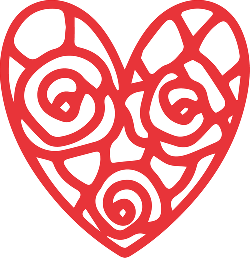 Heart ornament2 color Poster Canvas Movie Film Print A0 A1 A2 A3 A4 A5 A6 Art Wa