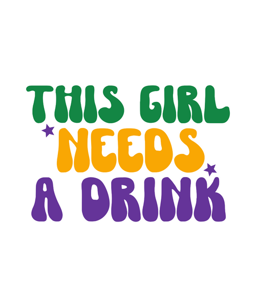 this girl needs a drink-01 (5) Poster Canvas Movie Film Print A0 A1 A2 A3 A4 A5