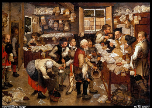 pieter-bruegel-the-younger--the-tax-collector_14422911723_o(1) Poster Canvas Mov