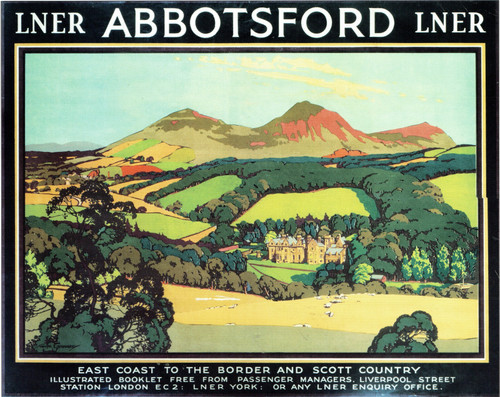 Scotland Railway vintage poster (9) Abbotsford Poster Canvas Movie Film Print A0