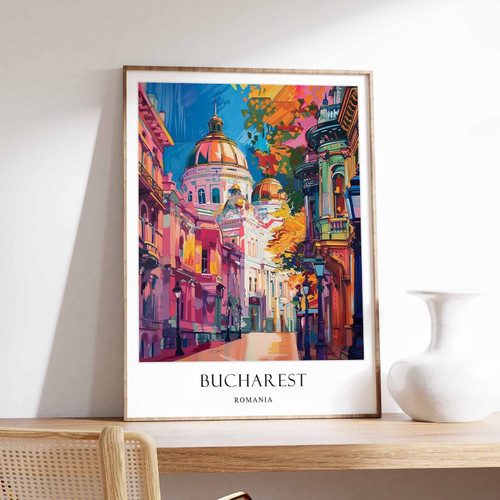 1_Bucharest Poster, Romania Poster, Bucharest Travel, Romania Travel, Eastern Eu