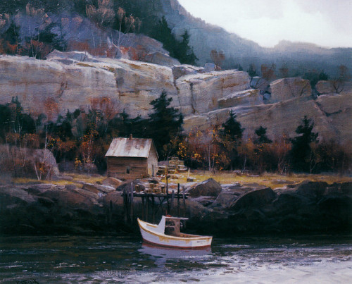 Paul Strisik - Granite Cliffs-Maine-1973 Poster Canvas Movie Film Print A0 A1 A2