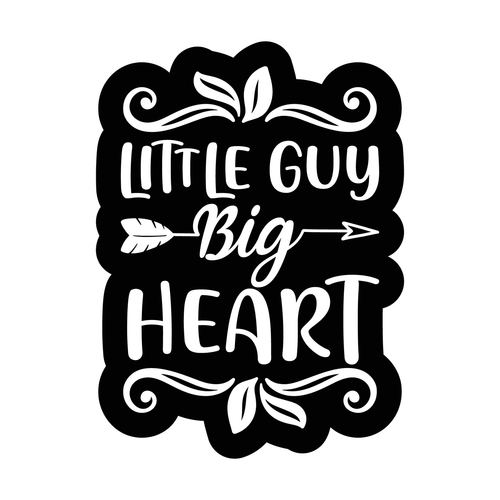 Little Guy Big Heart Sticker Design-01 Poster Canvas Movie Film Print A0 A1 A2 A