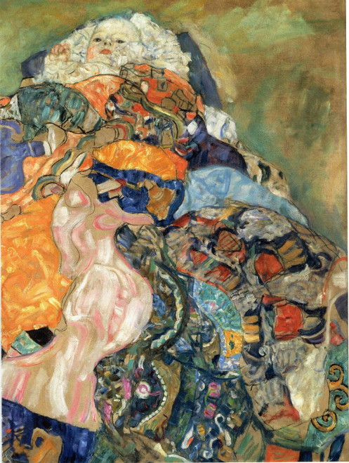 Gustav Klimt - Detail of Baby 1917 Poster Canvas Movie Film Print A0 A1 A2 A3 A4