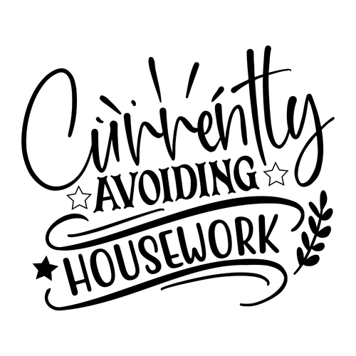 Currently avoiding housework-01 Poster Canvas Movie Film Print A0 A1 A2 A3 A4 A5