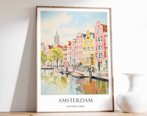 4_Amsterdam Poster, Netherlands Poster, Canal Poster, City Poster, Travel Poster