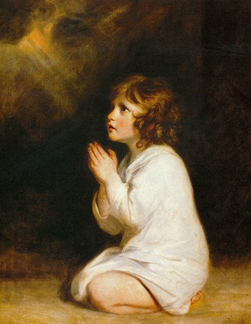 joshua-reynolds---the-infant-samuel_11159211635_o(1) Poster Canvas Movie Film Pr