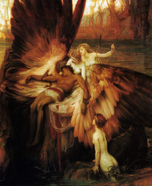 Draper_Herbert_James_Mourning_for_Icarus Poster Canvas Print Art Painting Decor
