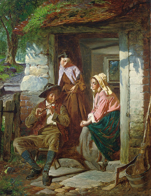 William Henry Midwood - A Sweet Ditty 1867 Poster Canvas Movie Film Print A0 A1