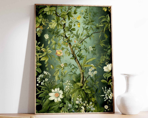 2_Vintage Botanical Print, Tropical Floral Poster, Henri Rousseau Floral Art, Fl