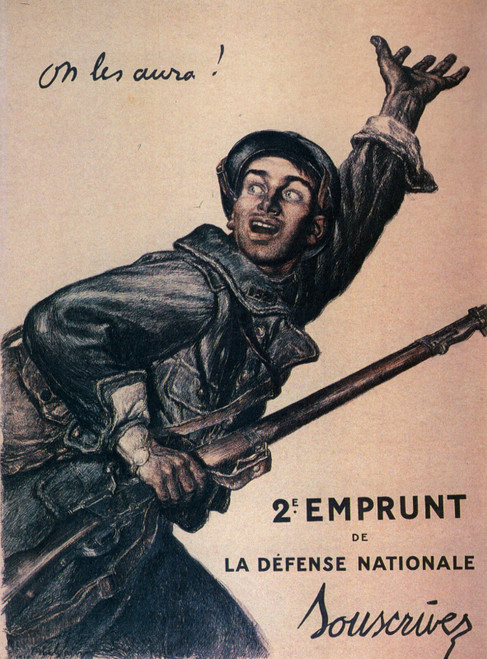 1914-1918 Abel Faivre On les aura, Post Poster Canvas Movie Film Print A0 A1 A
