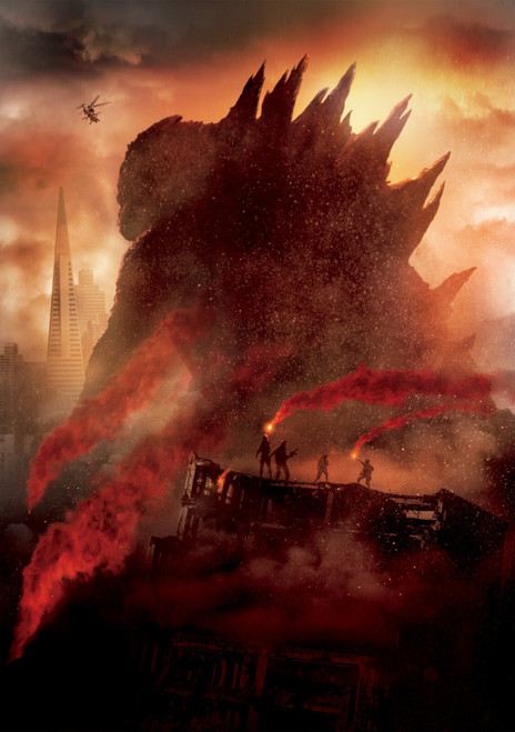 godzilla-poster-textless1(1) Poster Canvas Movie Film Print A0 A1 A2 A3 A4 A5 A6