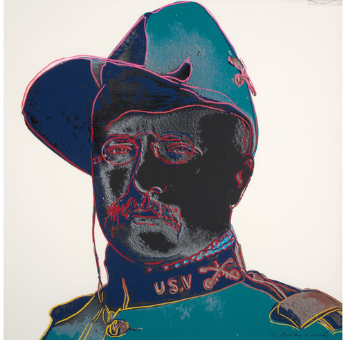 Andy Warhol - Teddy Roosevelt Cowboys and Indians 1986 Poster Canvas Movie Film