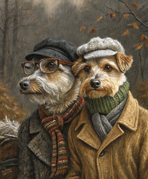 Couple Pet Gift Renaissance Dog Portrait from Photo Custom Pet Portrait Painting