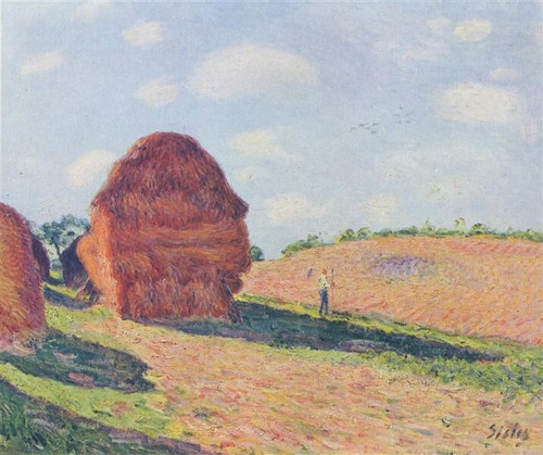 Alfred-Sisley-the-straw-rent-1895 Poster Canvas Print Art Painting Decor Reprint