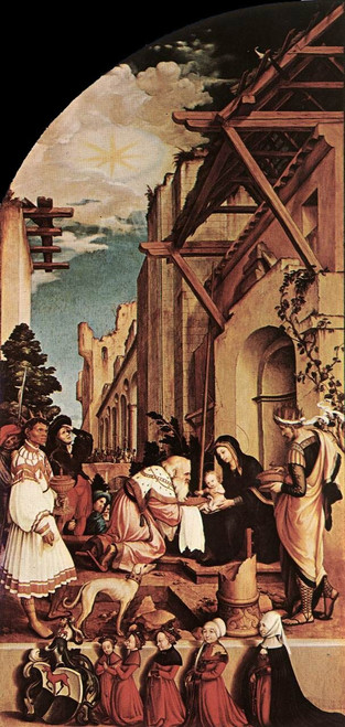 Holbien_the_Younger_The_Oberried_Altarpiece_(left_wing) Poster Canvas Movie Film