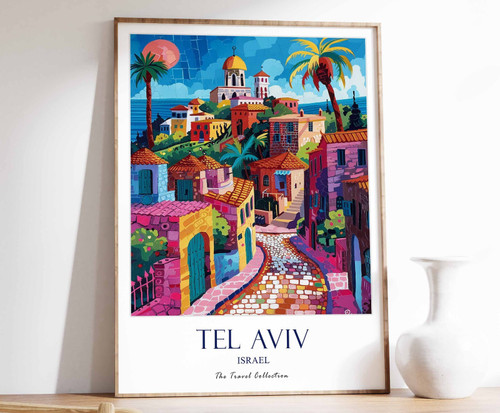 3_Tel Aviv Print, Tel Aviv Travel Poster, Israel Travel Poster, Middle Eastern T