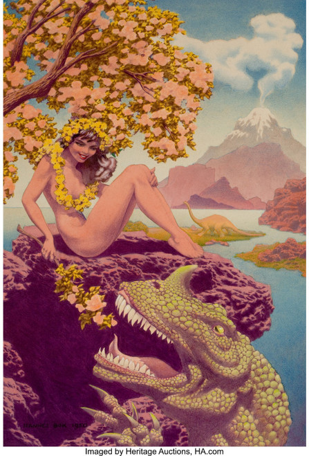 HANNES BOK (American, 1914-1964). Hocus Pocus Universe, Science Stories digest c