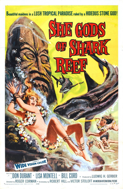 She Gods Of Shark Reef 01 Poster Canvas Movie Film Print A0 A1 A2 A3 A4 A5 A6 Ar