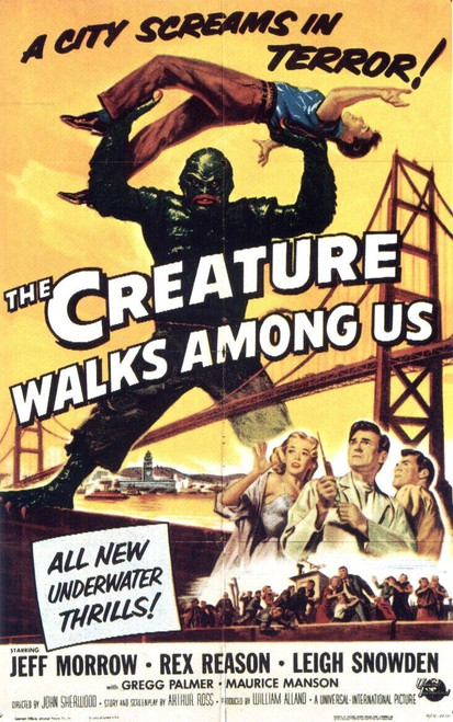 The Creature Walks Among Us (1956)_0 Poster Canvas Movie Film Print A0 A1 A2 A3