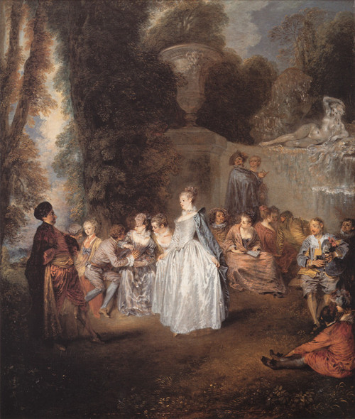 Watteau_Les_Fetes_venitiennes Poster Canvas Movie Film Print A0 A1 A2 A3 A4 A5 A