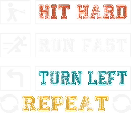 H211005-05-Hit-Hard,-Run-Fast,-Turn-Left-Baseball Poster Canvas Movie Film Print