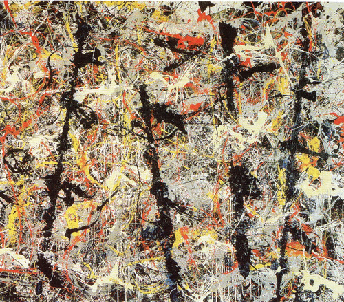 Detail of Blue powder p2-Pollock 1952 Art Gallery Poster Canvas Print Wall Decor