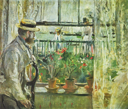 Morisot-Painting-of-husband Poster Canvas Movie Film Print A0 A1 A2 A3 A4 A5 A6