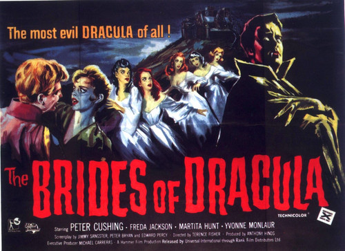 Brides Of Dracula 06 Poster Canvas Movie Film Print A0 A1 A2 A3 A4 A5 A6 Art Wal