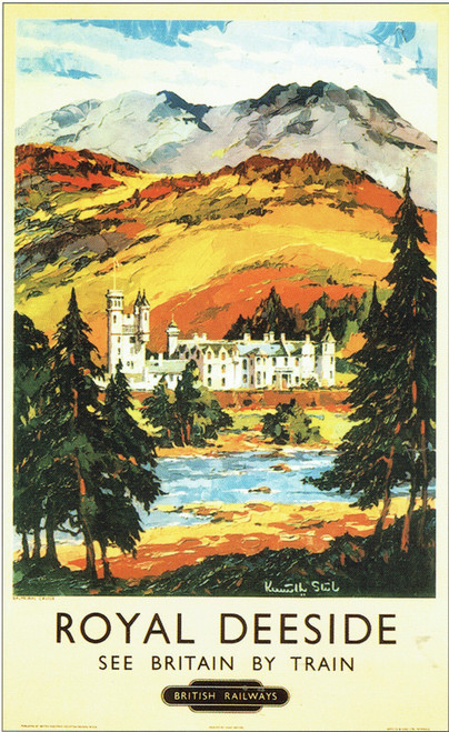 Scotland Railway vintage poster (66) Royal Deeside Poster Canvas Movie Film Prin