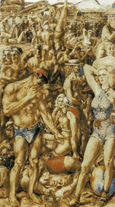 1936 Reginald Marsh Coney Island American painting Art Gallery Poster Canvas Pri 1936 Reginald Marsh Coney Island American painting Art Gallery Poster Canvas Pri