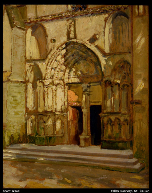 grant-wood---yellow-doorway-st-milion--jpb_15610467858_o(1) Poster Canvas Movie