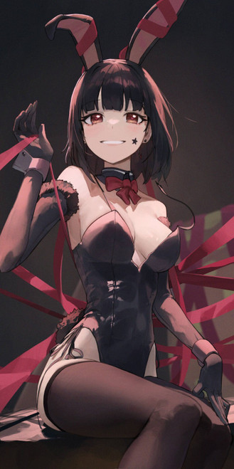 Red Ribbon Bunny Anime E Girl Poster Canvas Movie Film Print A0 A1 A2 A3 A4 A5 A